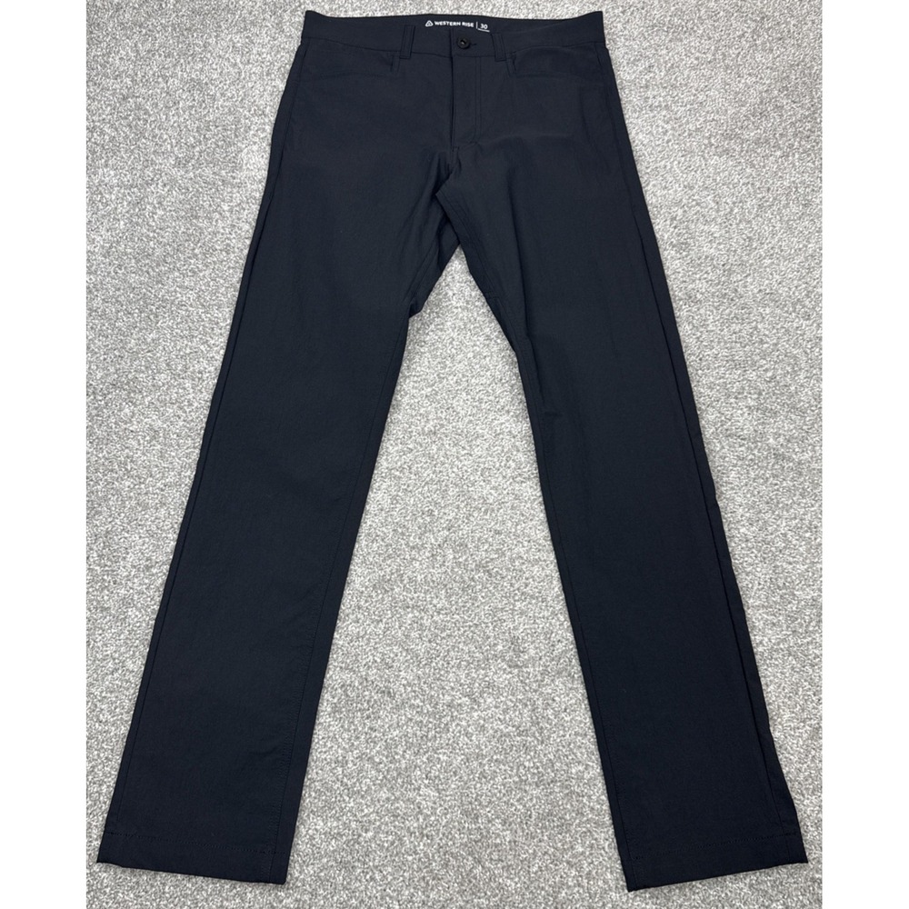 Western Rise Evolution Pants Mens 30 x 32 Black Performance Travel Stretch Nylon